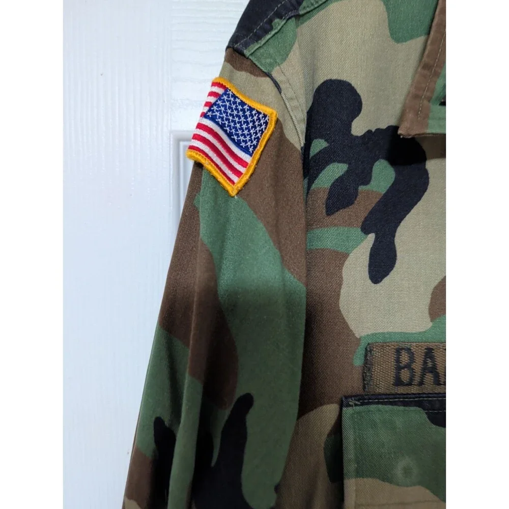 Vintage-inspired U.S. Army camouflage field jacket, Size Large